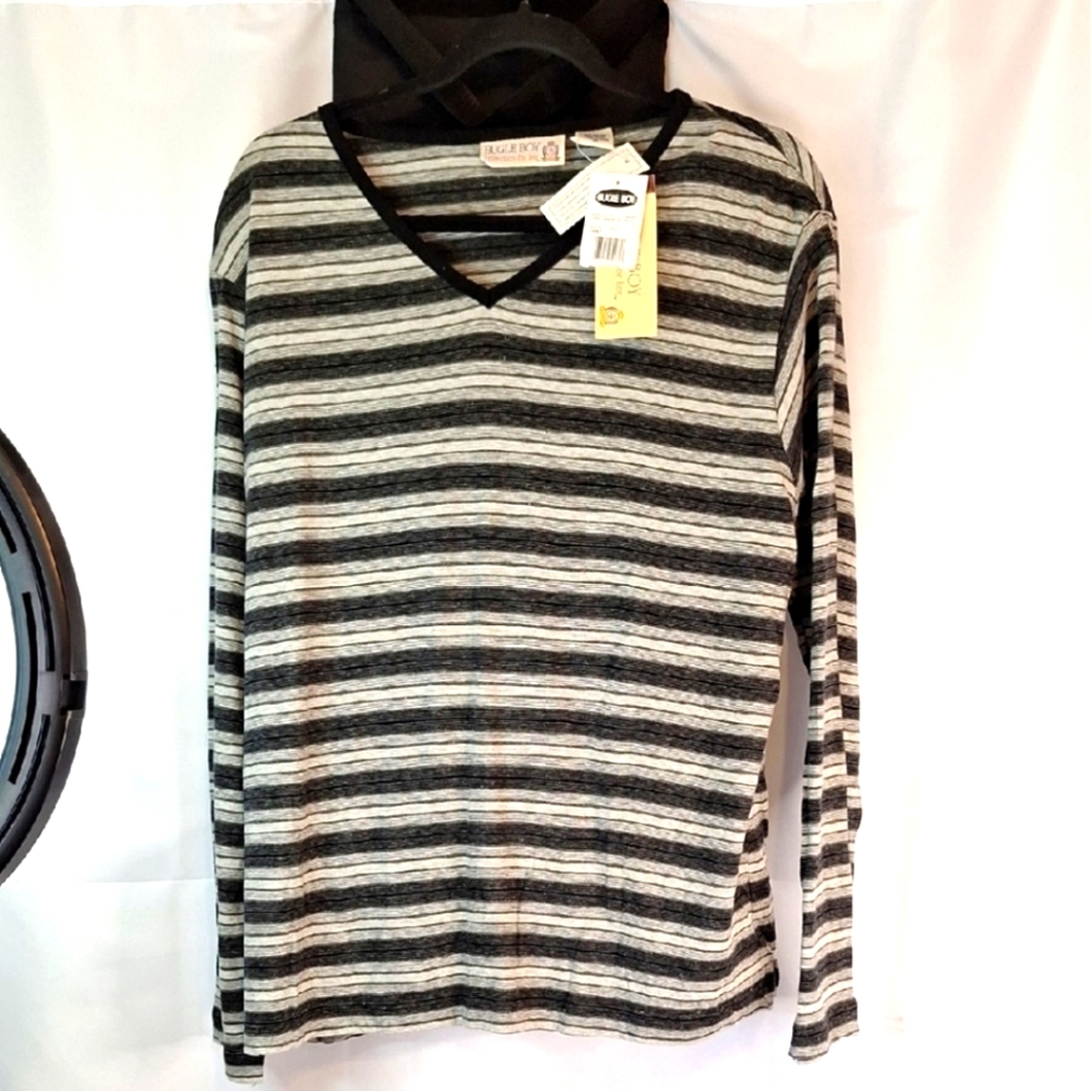 Bugle Boy Striped V-Neck Top